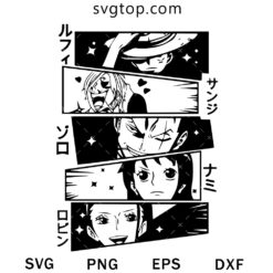 Anime Poster SVG, One Piece SVG