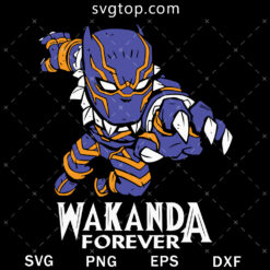 Black Panther Chibi SVG, Wakanda Forever SVG