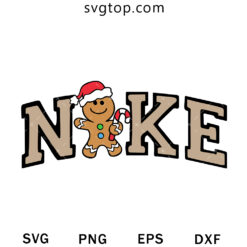 Nike x Gingerbread Christmas SVG, Nike Logo SVG