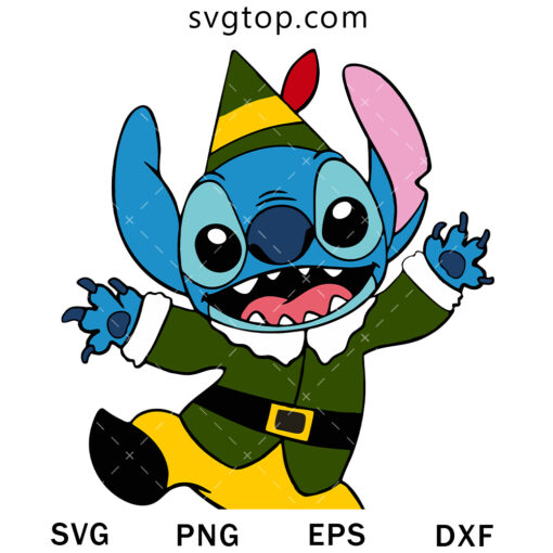 Stitch Elf Christmas SVG, Funny Christmas SVG