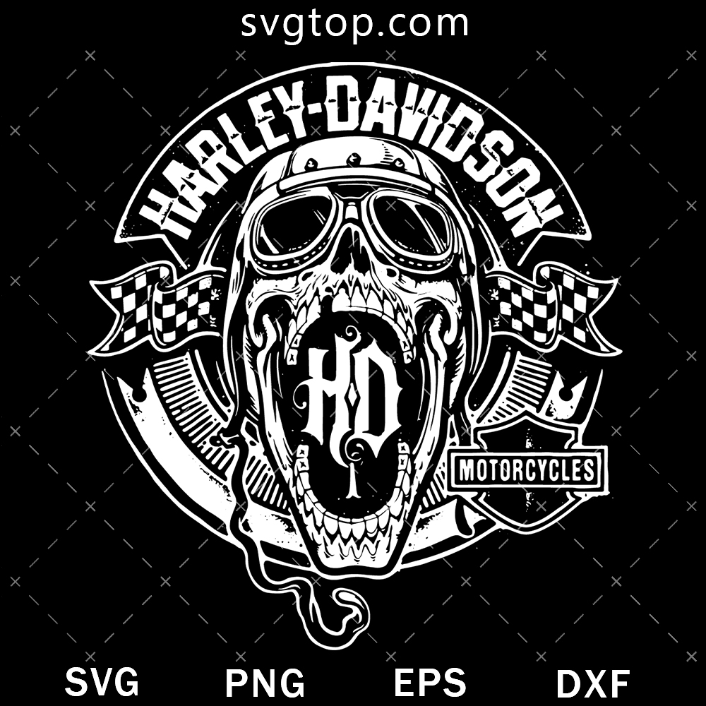 Harley-Davidson Skull Logo SVG, Motorcyles SVG