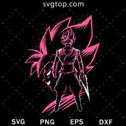 Black Son Goku Supper Sayain SVG, Dragon Ball SVG