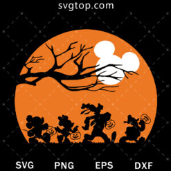 Mickey And Friends In Night Halloween SVG, Halloween SVG