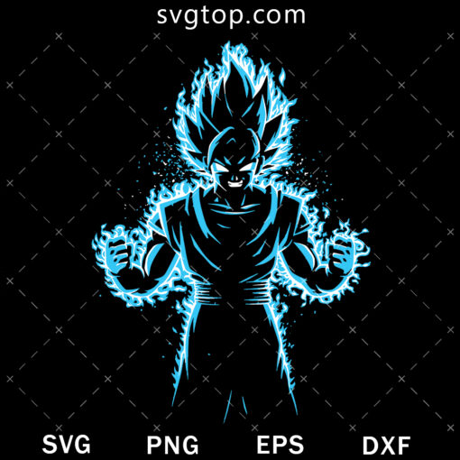Super Sayain Blue Son Goku SVG, Dragon Ball SVG