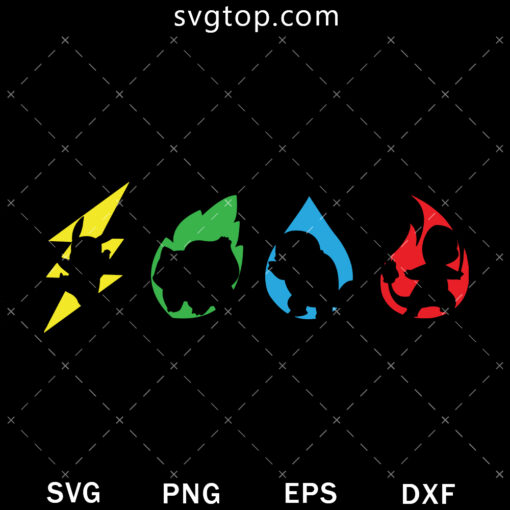 4 Type Pokemon SVG, Pokemon SVG