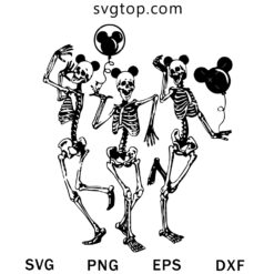 Disney Skeleton Dance SVG, Funny Skeleton SVG