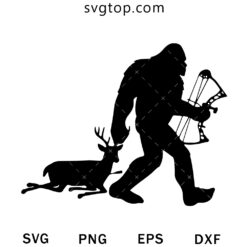 Bigfoot Hunter Deer SVG, American SVG