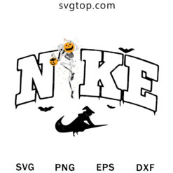 Nike x Skeleton With Pumpkin SVG, Halloween SVG