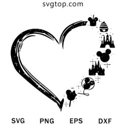 Big Heart Love Disney SVG, Disney SVG