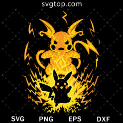 Pikachu Evolution SVG, Pokemon SVG