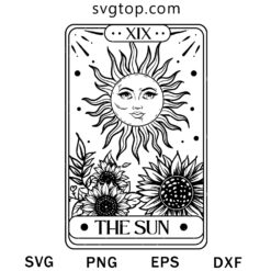 Tarot Card Sun SVG, Mystery SVG