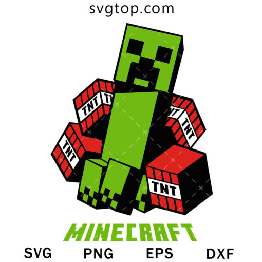 TNT Creeper SVG, Minecraft SVG