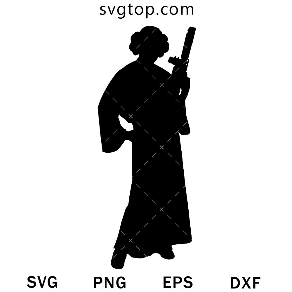 Female Assassin With Gun SVG