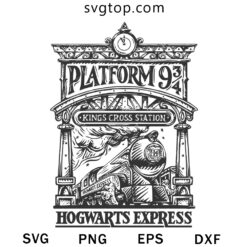 Platform 9 3/4 Kings Cross Station SVG, Harry Potter SVG