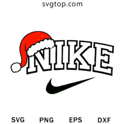 Nike Christmas Hat SVG, Christmas SVG