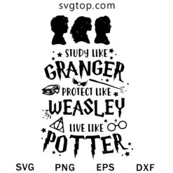 Study Like Granger SVG, Harry Potter SVG