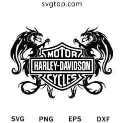 Dragon Motor Harley Davidson Cycles SVG, Harley Logo SVG