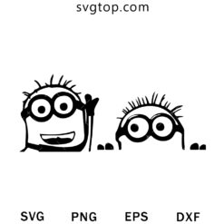 Cute Face Minions SVG, Minions SVG