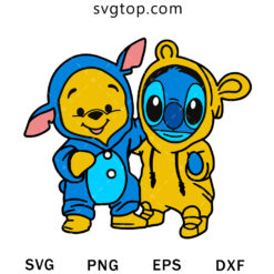 Pooh And Stitch SVG, Disney Cartoon SVG