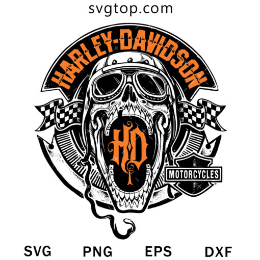 Skull Motor Bike Harley SVG, Harley Davidson SVG