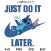 Cute Stitch x Nike Just Do It SVG, Nike Logo SVG