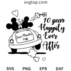 10 Year Happily Ever After SVG, Mickey And Minnie Love SVG