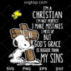 Im A Christian Snoopy SVG, Cartoon SVG
