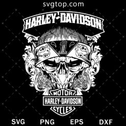 Skull Harley Motor SVG, Harley Davidson SVG