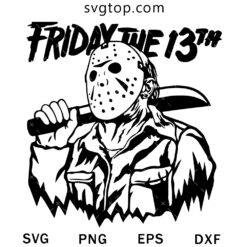 Friday The 13th SVG, Jason Mask With Knife SVG