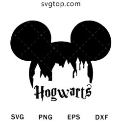 Mickey Head Castle Hogwarts SVG, Harry Potter And Disney SVG