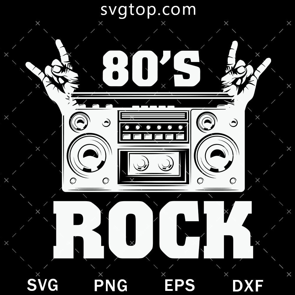 80s Rock 80s Rock Music Cassette SVG, Vintage 80s SVG