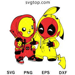 Pikachu And Deadpool Pikachu SVG, Pokemon SVG