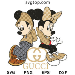 Mickey And Minnie Wear Gucci Brand SVG, Disney And Local Brand SVG