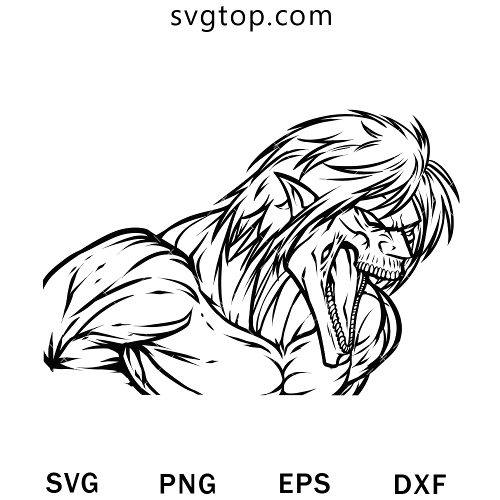 Eren Titan Angry SVG, Attack On Titan SVG