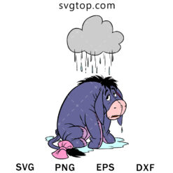 Rain Shower Eeyore SVG, Winnie The Pooh SVG