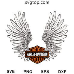 Wings Motor Harley Davidson Cycles SVG, Harley Motor Logo SVG