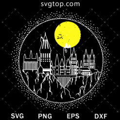 Hogwarts Castle In Night SVG, Harry Potter SVG
