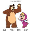 Masha And The Bear SVG, Russian Cartoon SVG