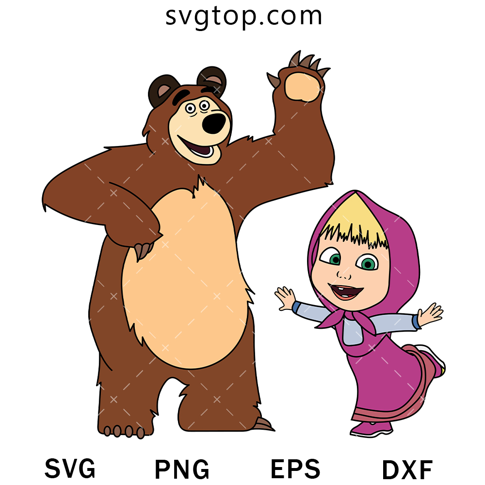 Masha And The Bear SVG, Russian Cartoon SVG