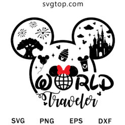 World Traveler SVG, Disney Mickey World SVG