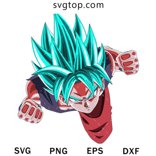 Super Sayain Blue Goku SVG, Dragon Ball SVG