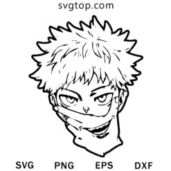 Yuji Itadori Happy Face SVG, Jujutsu Kaisen SVG