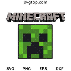 Minecraft Creeper Face SVG, Minecraft Gamer SVG