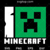 Minecraft Creeper Face SVG, Minecraft SVG