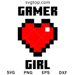 Gamer Love Girl Minecraft SVG, Minecraft SVG