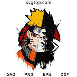 Naruto Half Face Itachi SVG, Naruto SVG