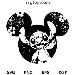 Stitch In Mickey Head SVG, Disney Stitch SVG