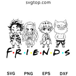 Kimetsu no Yaiba Friends SVG, Demon Slayer Friends SVG