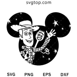 Mickey Head Toy Story SVG, Woody SVG