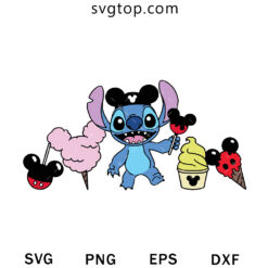 Stitch And Icream Mickey SVG, Disney Cartoon SVG